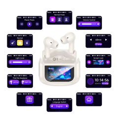 Audífonos TWS Hoco EQ21 Sandy ANC+ENC Pantalla LED Blanco