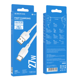 Cable Borofone BX93 Super 27W Tipo C Blanco